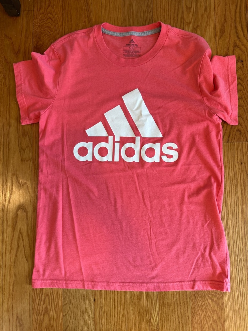 Men’s adidas salmon color Short Sleeve Logo Tee